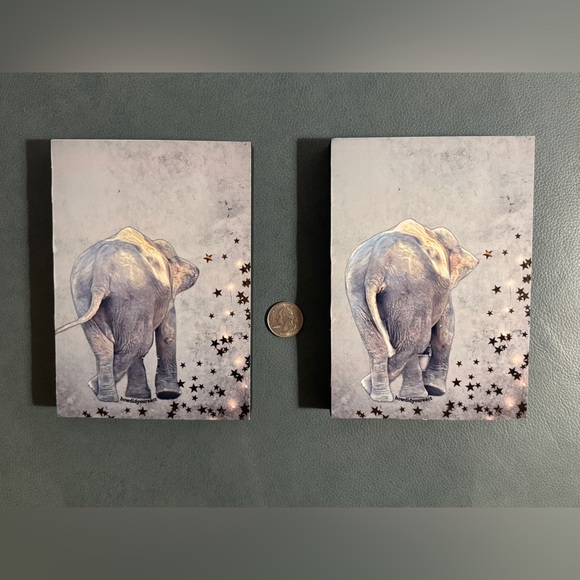 Elegant Elephants: A Playful Collection|Two 5x7 Asian Elephants Mounted Wall Art - Picture 6 of 8